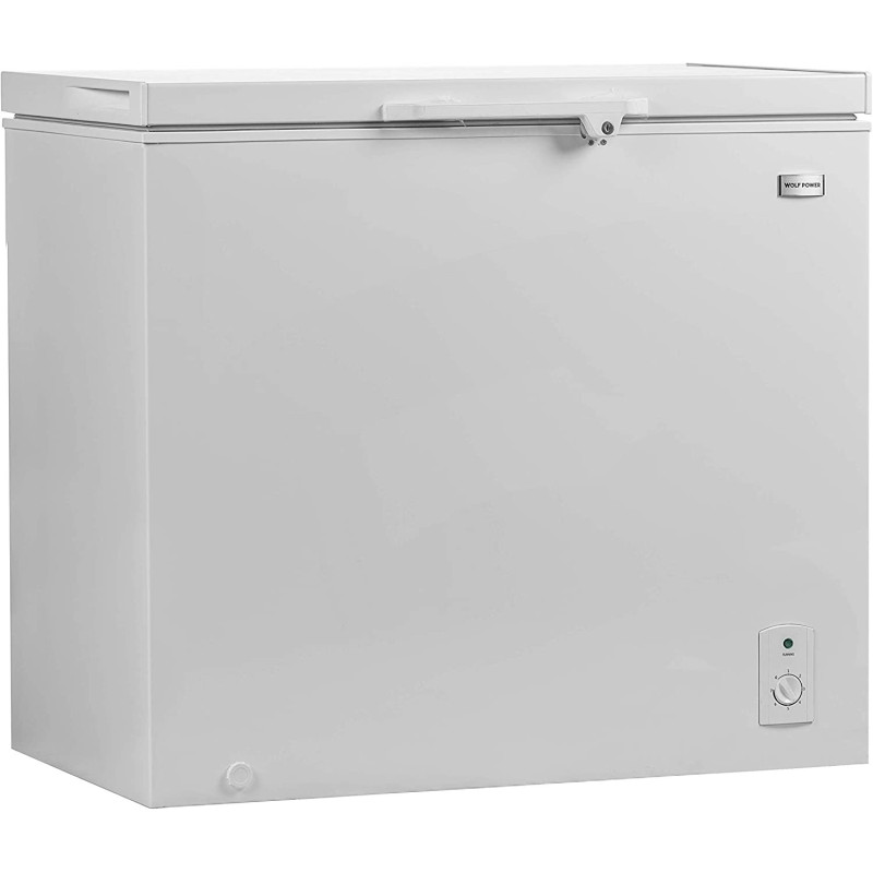 Wolf Power 210 Liters Chest Freezer, White - WCF210SD, 1 Year Warranty