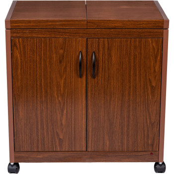 Wolf Power Freestanding 3 Dish Food Warmer Trolley With Slide Cover, Mahogany, WPS6232DB