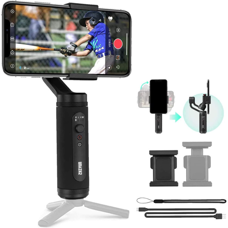 Zhiyun Smooth Q2 3-Axis Handheld Smartphone Gimbal Stabilizer Pov Vortex Mode Object Tracking Timelapse Panorama Two-Way Charging