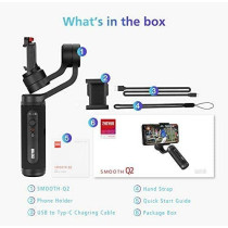 Zhiyun Smooth Q2 3-Axis Handheld Smartphone Gimbal Stabilizer Pov Vortex Mode Object Tracking Timelapse Panorama Two-Way Charging