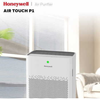 Honeywell Air Touch P1 Indoor Air Purifier. Pre Filter, H13 Hepa Filter, Activated Carbon Filter, Removes 99.99% Pollutants & Micro Allergens, 3 Stage Filtration, Coverage Area Of 698 Sq.Ft