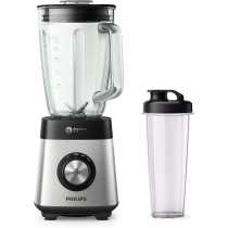 Philips Series 5000 Blender, Metallic, 1000W Metal, Variable Speed, 2L Glass Jar, 1 Tumbler, Problend 6, Pulse Button Hr3573/91. 2 Years Warranty