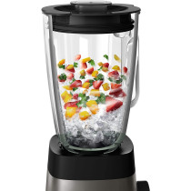 Philips Series 5000 Blender, Metallic, 1000W Metal, Variable Speed, 2L Glass Jar, 1 Tumbler, Problend 6, Pulse Button Hr3573/91. 2 Years Warranty