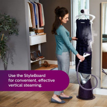 Philips Vertical Garment Steamer Comfort touch Plus 1.8 L, GC558/36, Purple/White