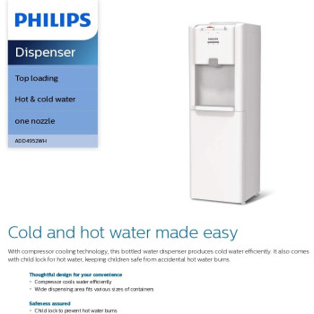 Philips Water Dispenser Top Loading, One Nozzle, White - Add4952Wh/56"Min 1 Year Manufacturer Warranty"
