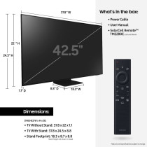 SAMSUNG 43-Inch Class Neo Qled 4K Qn90B Series Mini Led Quantum Hdr 24X Dolby Atmos Anti-Glare Ultra Viewing Angle Smart Tv 2022-43Qn90B - International Version