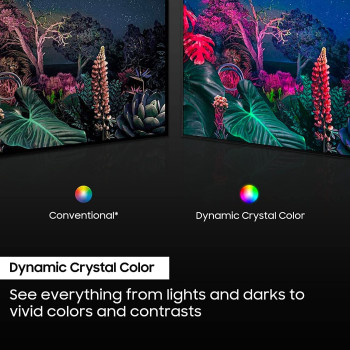 SAMSUNG Class Crystal 8 Series 4K UHD HDR Smart Tv, 2021 Model, Black