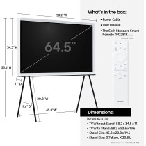 SAMSUNG 65-Inch Class Qled 4K The Serif LS01B Series Smart Tv W/I-Shaped Design Anti-Reflection Matte Display 2022 Model - 65LS01B - International Version