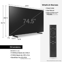 SAMSUNG 75-Inch Class Qled 4K Uhd Q60B Series Dual Led Quantum Hdr Motion Xcelerator Ultra Slim Design Smart Tv 2022 - International Version