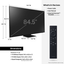 SAMSUNG 85 Inch Qn90B Class Neo Qled 4K Series Mini Led Quantum Hdr 32X Dolby Atmos Anti-Glare Ultra Viewing Angle Smart Tv Bluetooth 2022 - International Version