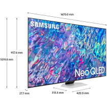 Samsung 75 Inch Smart Neo QLED 4K Tv, Silver, 2022, QN85B, Quantum HDR 24X, Dolby Atmos Audio, Smart Hub, 6 Speakers And In-Built Woofer, Mini LED, Model - QA75QN85BAUXZN With 1 Year Warranty