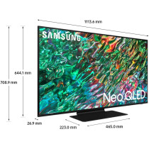 SAMSUNG Smart Tv, Neo Qled 4K, Qn90B, 50 Inch, Titan Black, 2022, Quantum Hdr 24X, Dolby Atmos Audio, Smart Hub, 8 Speakers And In-Built Woofer, Mini Led, Qa50Qn90Bauxzn