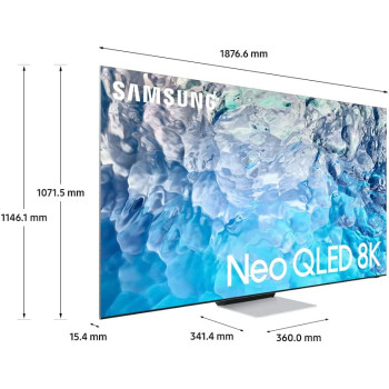 SAMSUNG Smart TV, Neo QLED 8K, QN900B, 85 Inch, Bright Silver, 2022, Quantum HDR 64X, Dolby Atmos Audio, Smart Hub, 12 Speakers And In-Built Woofer, Mini Led, QA85QN900BUXZN