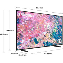 SAMSUNG Smart Tv, Qled 4K, Q60B, 50 Inch, Black, 2022, Quantum Hdr, Object Tracking Sound Lite, Smart Hub, 2 Speakers, Dual Led, Smart Calibration, Adjustable Stand, Qa50Q60Bauxzn