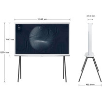 Samsung Smart Tv, The Serif, Lifestyle QLED 4K, LS01B, 55 Inch, Cloud White, 2022, 360 All Around Design, HDR 10+, Smart Hub, 4 Speakers, QA55LS01BAUXZN