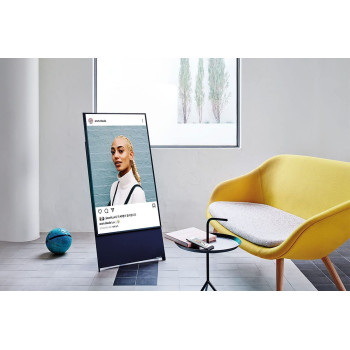 Samsung 43 Inch The Sero, Lifestyle QLED 4K Smart TV, LS05B, Navy Blue, 2022, Mobile Optimized Rotating Screen, Quantum Dot, Smart Hub, 4 Speakers And In-Built Woofer, Model - QA43LS05BAUXZN With 1  Year  Warranty