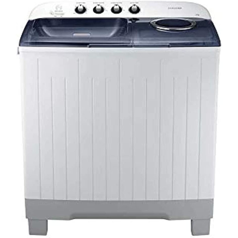 Samsung WT15K5200MB Twin Tub Washer With Wash Tray, 15 Kg Top Load Washing Machine, Light Gray