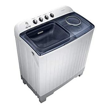 Samsung WT15K5200MB Twin Tub Washer With Wash Tray, 15 Kg Top Load Washing Machine, Light Gray