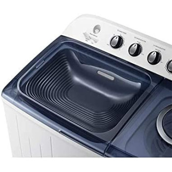 Samsung WT15K5200MB Twin Tub Washer With Wash Tray, 15 Kg Top Load Washing Machine, Light Gray