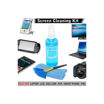 Handboss 3-Piece Clean Pro Multi-Purpose LCD Cleaning Kit Blue/Black/Gold