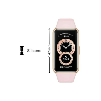 HUAWEI Band 6 All-Day SPO2 Monitoring Fullview Display 2 Weeks Battery Life 1.47 inch Sakura Pink
