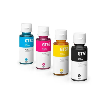 HP InkJet 4 Color Set Genuine Official Original Ink Bottle, Multicolour