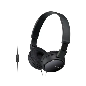 Sony MDR-ZX110AP On-Ear Wired Headphones with Mic Black