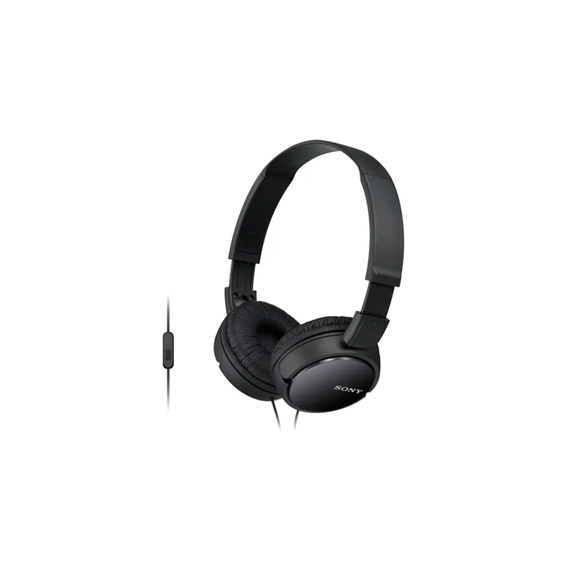 Sony MDR-ZX110AP On-Ear Wired Headphones with Mic Black