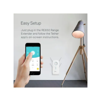 TP-LINK Mesh WiFi Range Extender AC2600 Dual Band Wi-Fi Router RE650 White