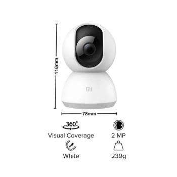 Xiaomi Mi Wi-Fi IP Day/Night Vision Dome 3MP 2k FHD Stand Alone Camera White