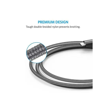Anker Original Micro USB Cable For Samsung , Huawei , Oppo , Xiaomi And Android Mobiles 3Ft Black