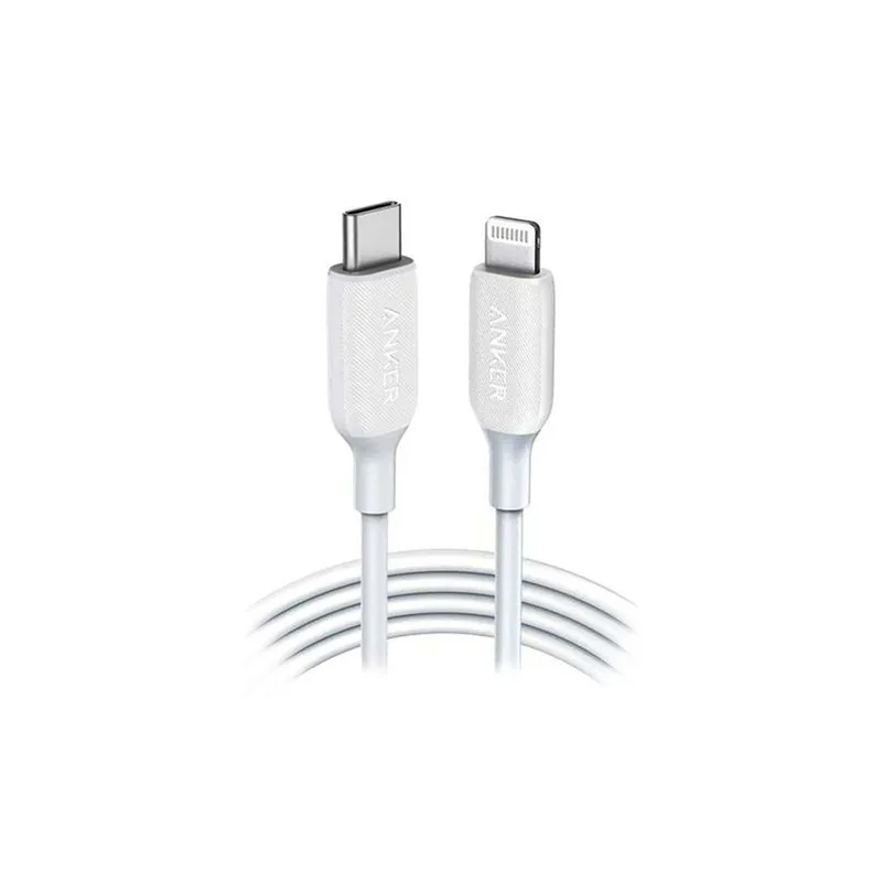 Anker PowerLine III USB-C To Lightning 6ft, White/Silver