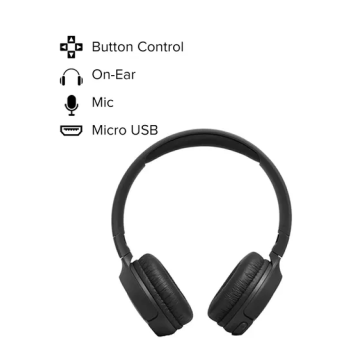 JBL Tune 500BT Bluetooth On-Ear Headphones Black