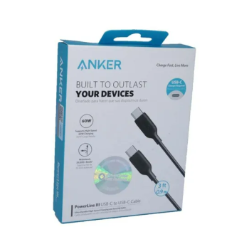 Anker Ultra-Durable High Speed Charging And Syncing USB-C to USB-C Cable Black