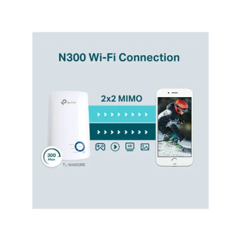 TP-LINK Wi-Fi Range Extender Compatible With Any Wi-Fi Router 300Mbps TL-WA850RE White
