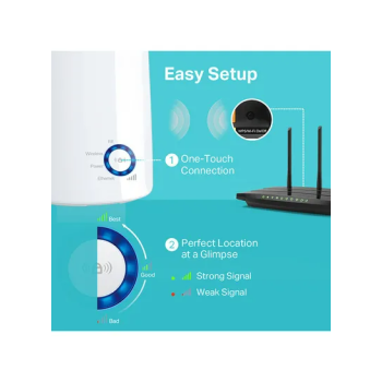 TP-LINK Wi-Fi Range Extender Compatible With Any Wi-Fi Router 300Mbps TL-WA850RE White