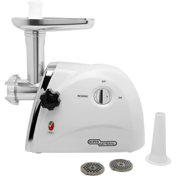 Super General 3-In-1 Electric Meat Grinder 800W, Food Processor, Sausage Machine, 3 Stainless Steel Grinding Plates, Kubbe, Sausage Tubes, Domestic Use, Ce, Sgmg-85-Y