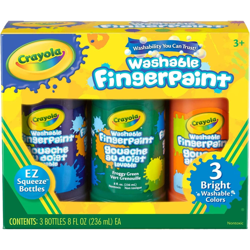 Crayola Washable Finger Paint, Multi-Colour, 8 Oz, Cy55-1311