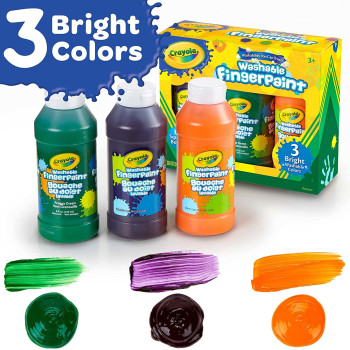 Crayola Washable Finger Paint, Multi-Colour, 8 Oz, Cy55-1311