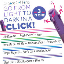 Crayola Washable Gel Pen Set, 3 Shades In 1 Pen, Office & School Supplies, 4 Count