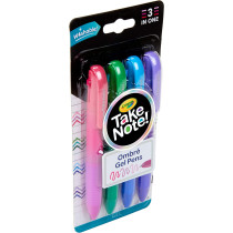 Crayola Washable Gel Pen Set, 3 Shades In 1 Pen, Office & School Supplies, 4 Count