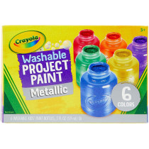 Crayola Washable Metallic Paint, Multi-Colour, Cy54-5000