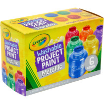 Crayola Washable Metallic Paint, Multi-Colour, Cy54-5000