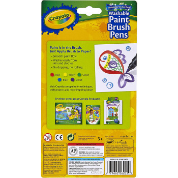 Crayola Washable Paint BrUSh Pens, Multi-Colour, Cy54-6201
