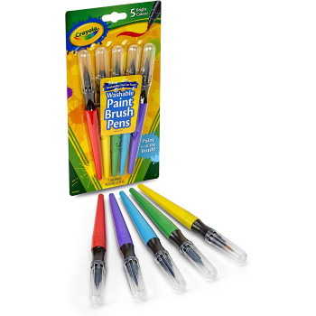 Crayola Washable Paint BrUSh Pens, Multi-Colour, Cy54-6201