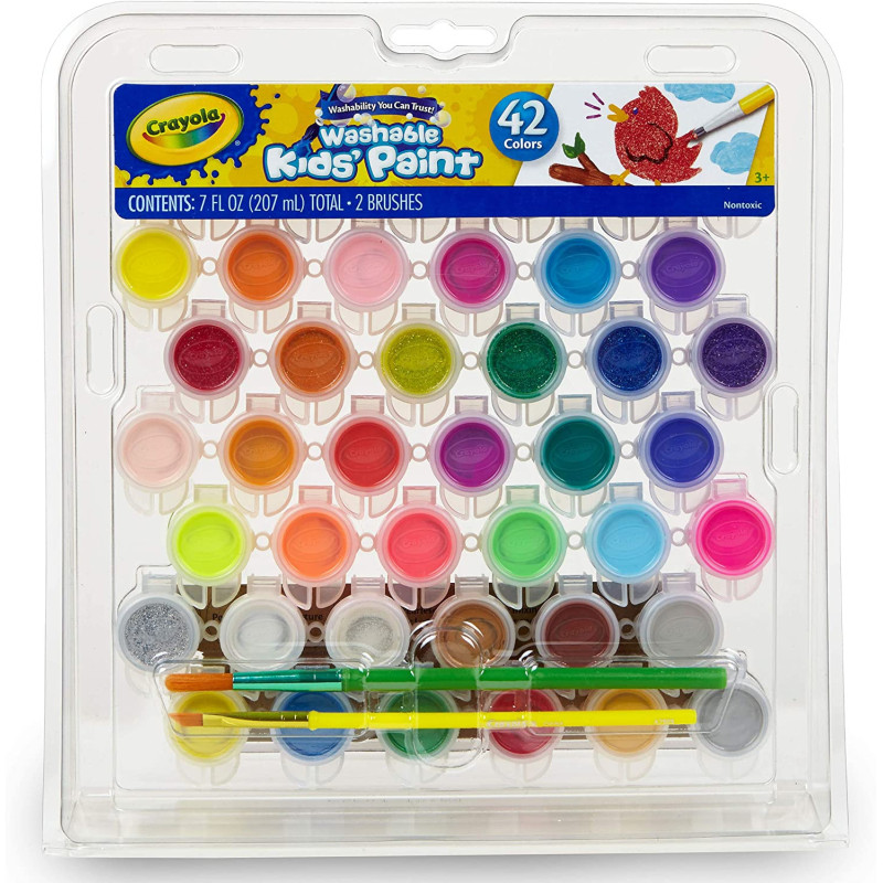 Crayola Washable Paint Pots Set, Multi-Colour, Cy54-0157