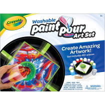 Crayola Washable Paint Pour Set, 20Pc Paint Set, Gift For Kids, 8, 9, 10, 11