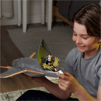 DC Comics, Hawk Cruiser Patrol, Includes Black Adam and Hawkman Action Figures, Over 16-inch Wide, First Edition, Super Hero Kids Toys For Boys and Girls Aged 4 and Up
