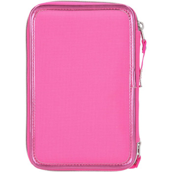 Depesche 411424 Filled Pencil case in Miss Melody Cherry Blossom Design, Approx. 7 x 14 x 20 cm, with 3 compartments and pens by Lyra, Ruler, Scissors, Glue and a Secret Pocket, Pink