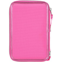 Depesche 411424 Filled Pencil case in Miss Melody Cherry Blossom Design, Approx. 7 x 14 x 20 cm, with 3 compartments and pens by Lyra, Ruler, Scissors, Glue and a Secret Pocket, Pink